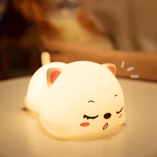 Cute Cat Animal Silicone Night Light