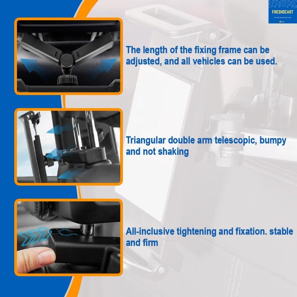 Car Mount Holder for Tablets & Phones with 360-Degree Rotation